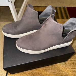 Steve Madden Gray Slip-On Sneakers with Ruffled Collar